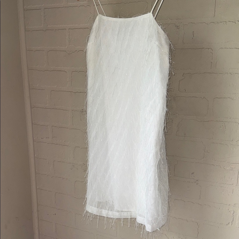 SHEIN frilly dress Elegant White fray style small